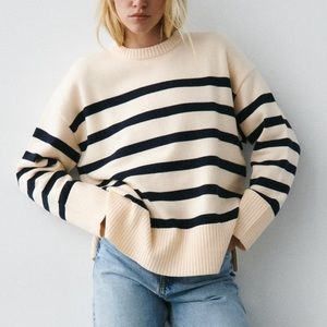 Striped knit sweater